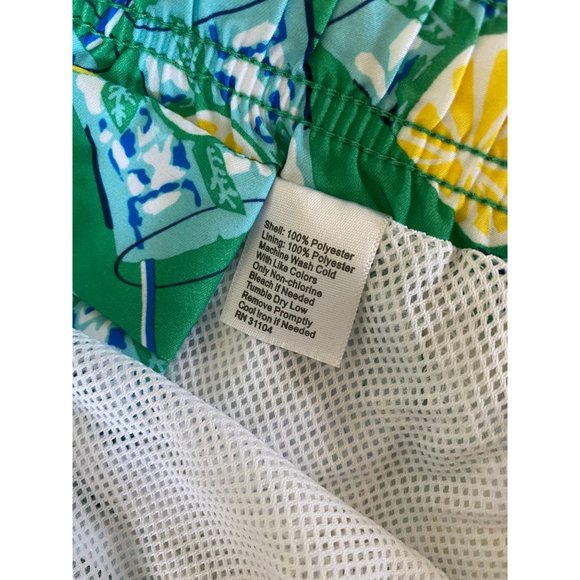 Crown & Ivy Lemonade Swim Trunks Green Yellow Men's XL - Picture 4 of 6